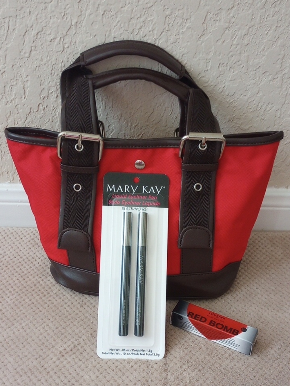 Red Bag & Cosmetics Bundle